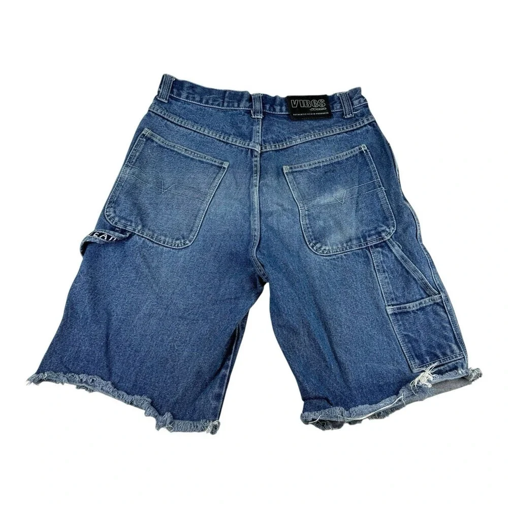 Vibes Baggy Cut Jean Shorts size 32 vintage y2k detail jean shorts southpole